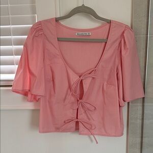 Abercrombie & Fitch Tie-Front Blouse
